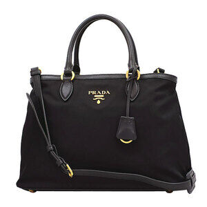 PRADA Handbag Shoulder Bag Nylon Black Crossbody
